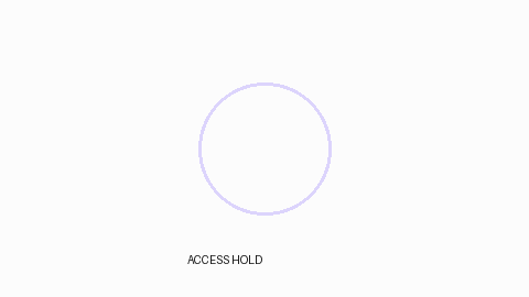 ACCESS HOLD stamp pulsing beside readable table checklist