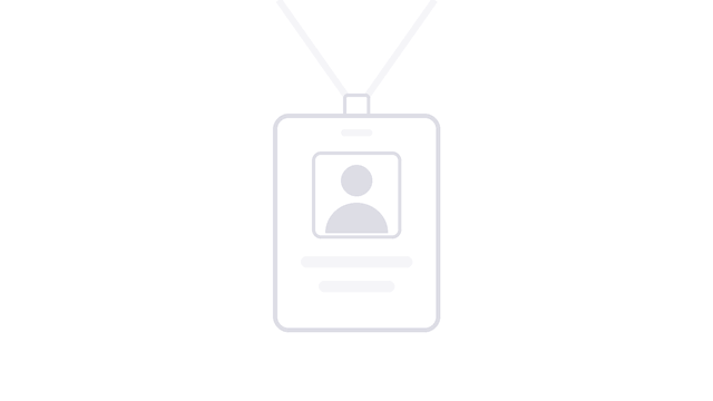 ID badge scanned and stamped with a purple check, loop